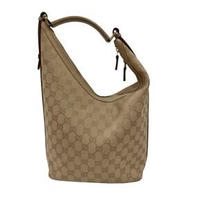 Beige GG V Hobo Shoulder Bag
